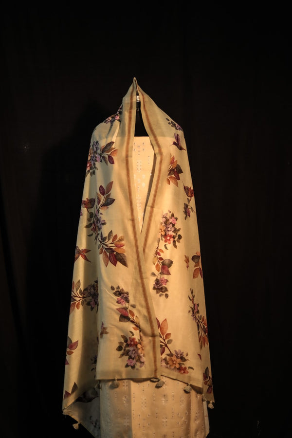 Sequinsed with Leafy Print