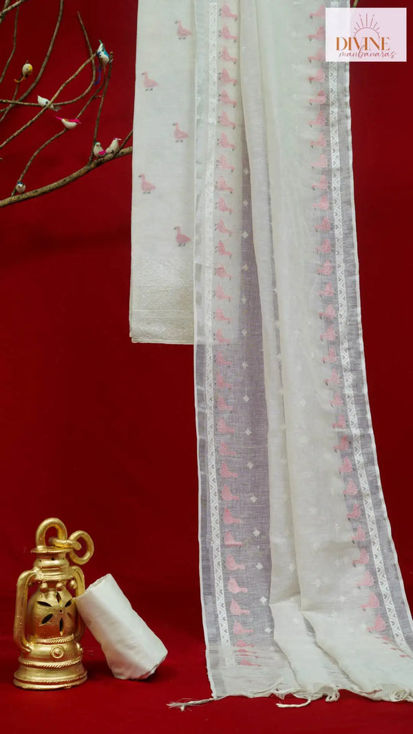 Tailing Peace Linen Unstitched Suit Set