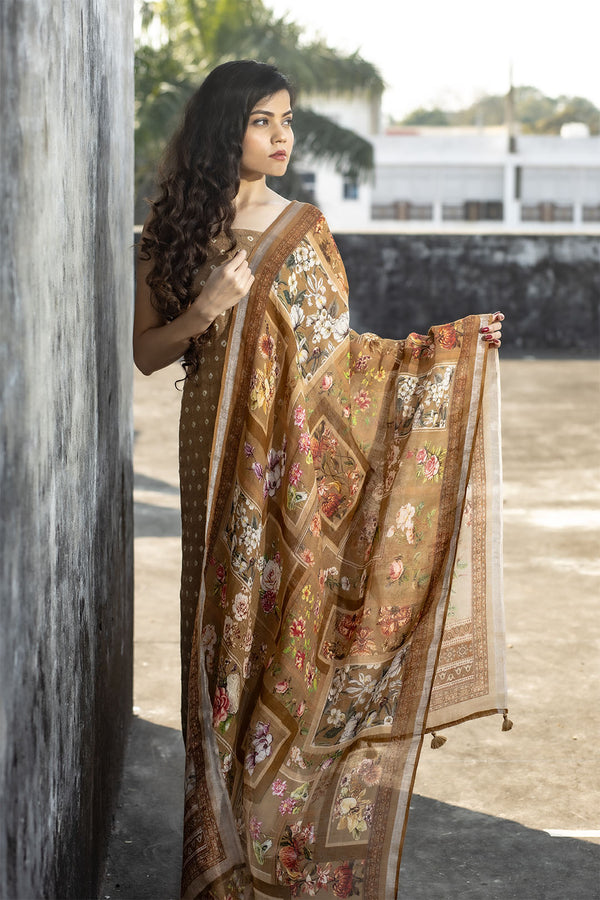 Bandhej & Geometrically Printed with Floral